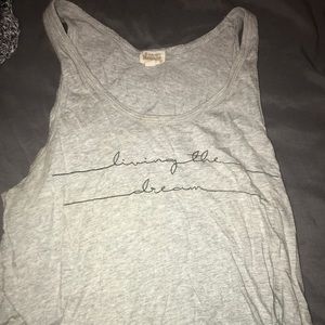 L Graphic Tank. Gray